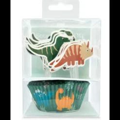 Online SCRAPCOOKING 24 Caissettes Cupcakes + 24 Cake Toppers Dinosaure