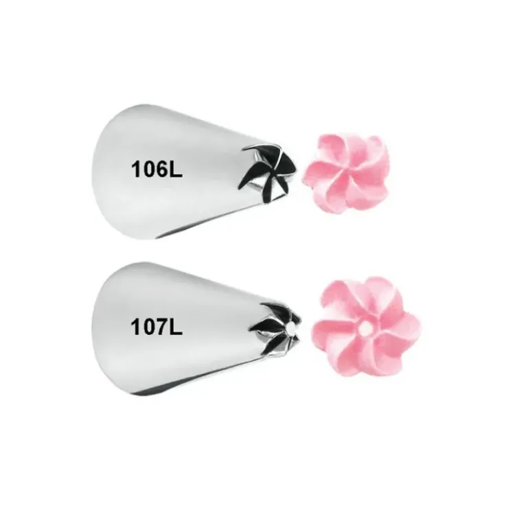 New WILTON 2 Douilles Fleurs Spéciales Gauchers Inox