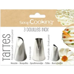 SCRAPCOOKING 3 Douilles Pâtissières pour Tartes