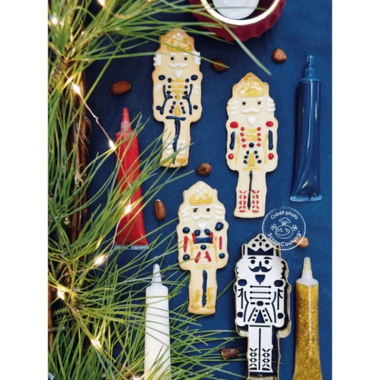 Online SCRAPCOOKING 4 Stylos Glaçage Pailletés Noir Rouge Argenté Doré