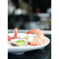 Hot REVOL Assiette à Huîtres Blanche 26 x 24 cm Impulse