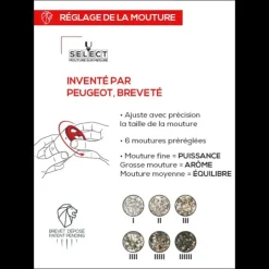 Hot PEUGEOT Bar à poivre Maestro avec Moulin, Réservoirs et 3 poivres