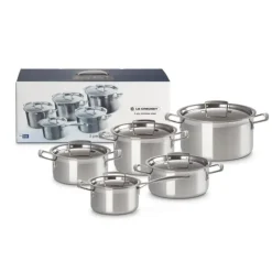 Clearance LE CREUSET Batterie de Cuisine 5 Pièces Inox