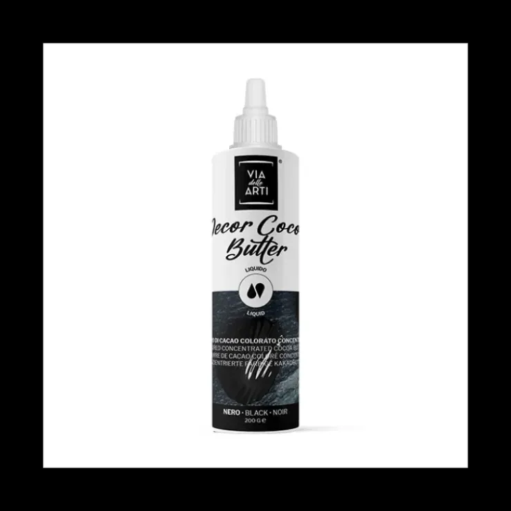 Clearance CUISINEADDICT Beurre de Cacao Coloré Noir 200 g Via delle Arti