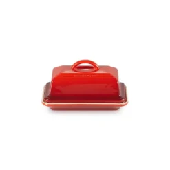 LE CREUSET Beurrier Céramique avec Couvercle Cerise