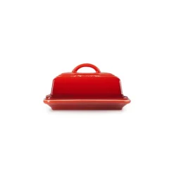 LE CREUSET Beurrier Céramique avec Couvercle Cerise