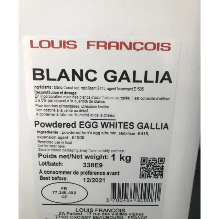 New LOUIS FRANCOIS Blanc d'Oeuf Déshydraté Gallia 1 kg Louis François