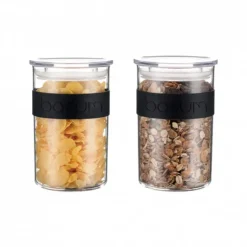 Sale BODUM Bocal Plastique 600 ml avec Couvercle (x2) PRESSO