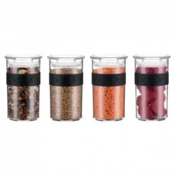 Outlet BODUM Bocal Plastique 250 ml avec Couvercle (x4) PRESSO