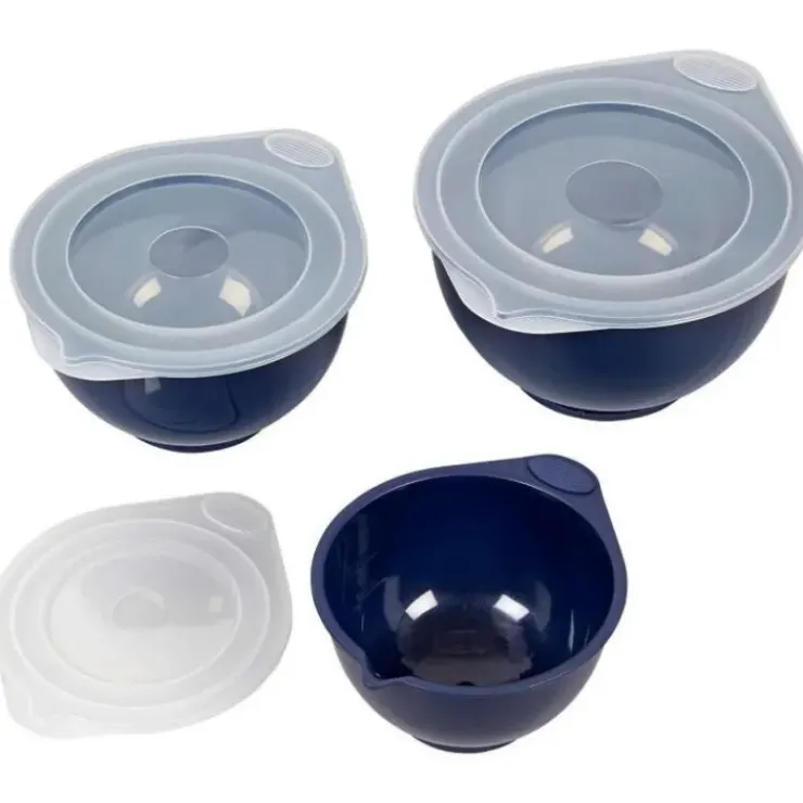 Online WILTON Bol Plastique avec Couvercle 0,95 L / 1,89 L / 2,84 L (x3)