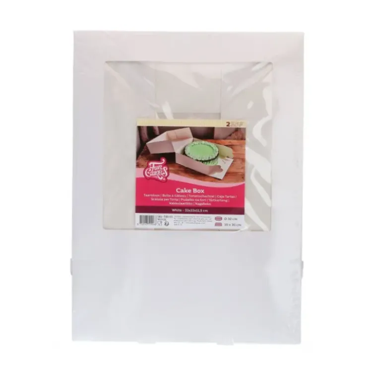 Best FUNCAKES Boîte à Gâteau 32x32x11.5 cm (x2)