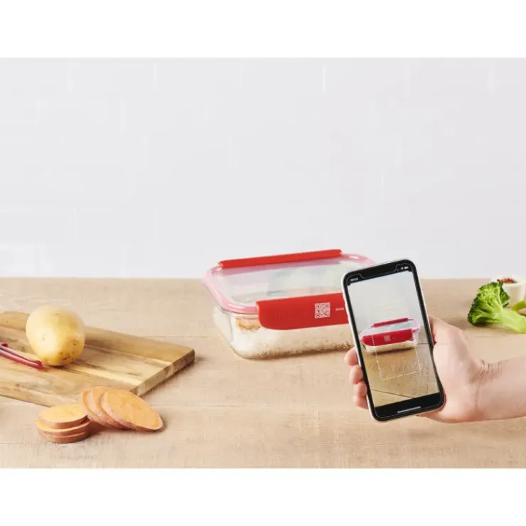 Clearance MASTRAD Boîte de Conservation Connectée 1,04 L Rouge Stor'eat