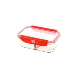 Sale MASTRAD Boîte de Conservation Connectée avec Compartiments 1 L Rouge Stor'eat