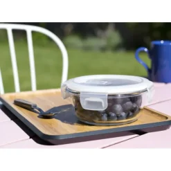 Online PEBBLY Boîte de Conservation en Verre Rond 400 ml