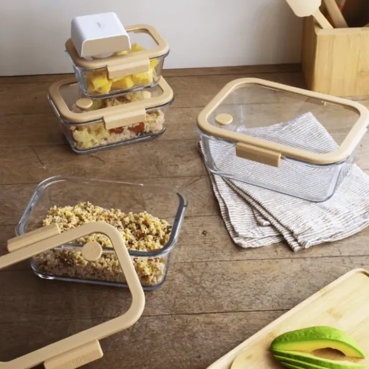 Hot PEBBLY Boîte de Conservation en Verre Sous-Vide 800 ml