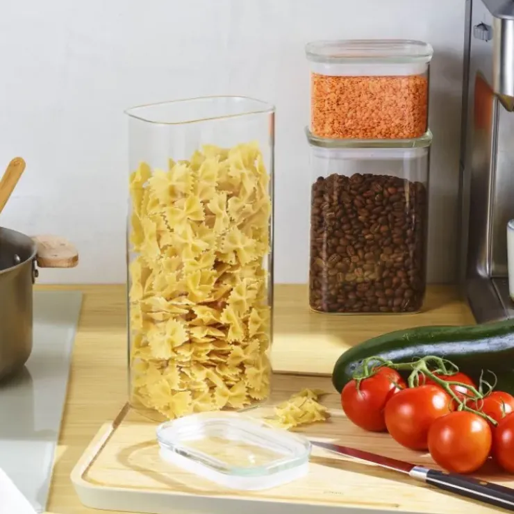 Best PEBBLY Boîte de Conservation en Verre Rectangulaire 1,8 L