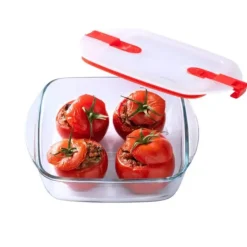 Clearance PYREX Boîte de Conservation en Verre Carrée 14 x 12 cm 0,35 L Cook & Heat