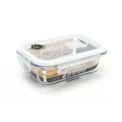 Best PEBBLY Boîte de Conservation en Verre Rectangle 650 ml