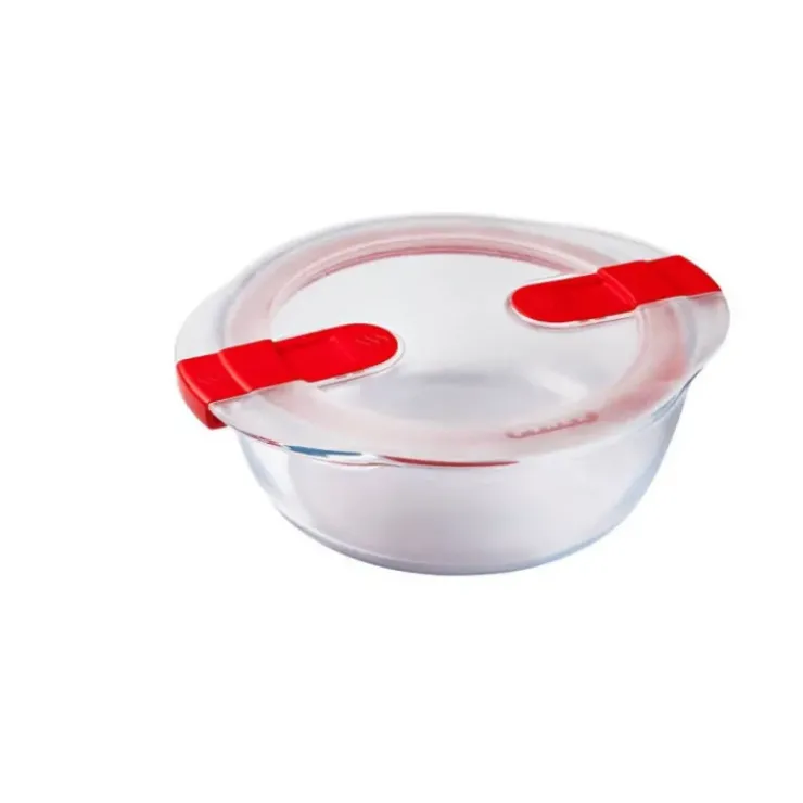 PYREX Boîte de Conservation en Verre Ronde 20 cm 1,1 L Cook & Heat