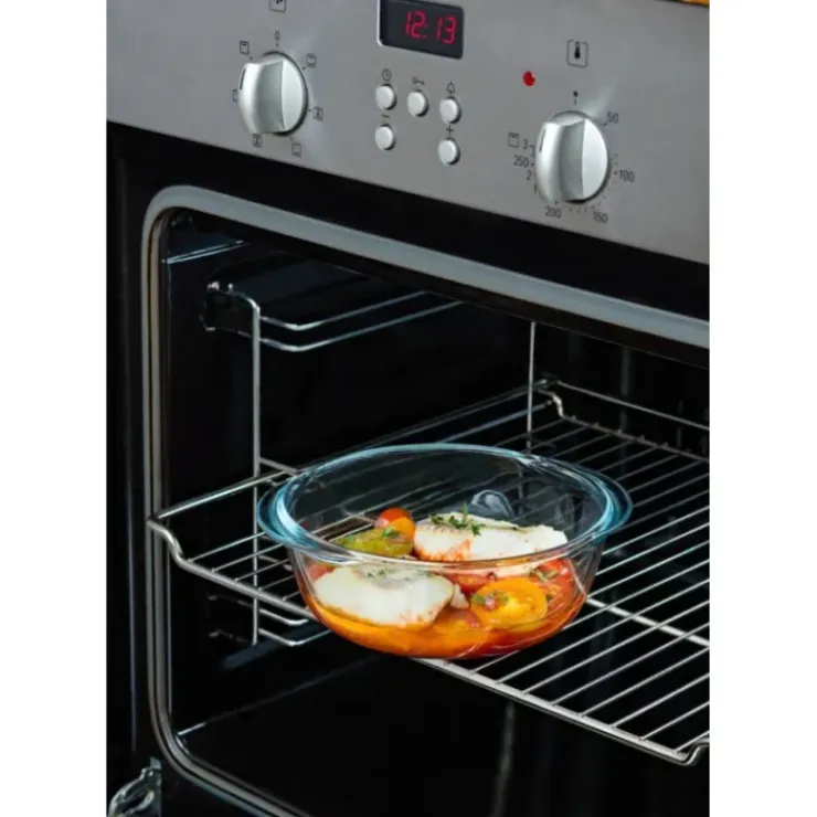 PYREX Boîte de Conservation en Verre Ronde 20 cm 1,1 L Cook & Heat