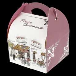 Sale CUISINEADDICT Boîte pâtissière avec poignées Pause Gourmande 17 x 15 cm x H 5,5 cm (x50)