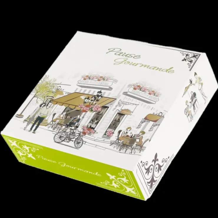 Hot CUISINEADDICT Boîte pâtissière Pause Gourmande - 20 x H 5 cm - (x50)