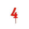Hot GATODECO Bougie Chiffre 4 Rouge Gatodéco