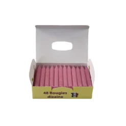 Best CUISINEADDICT Bougies d'anniversaire torsadées roses (x48)