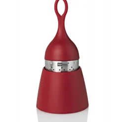 New ADHOC Boule à Thé avec Support Rouge Ø 4 cm x H 12,5 cm