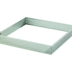 Online MALLARD FERRIERE Cadre à Tarte Carré Inox Perforé 9 cm H.2 cm