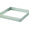 New MALLARD FERRIERE Cadre à Tarte Carré Inox Perforé 18 cm H.2 cm