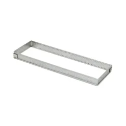 Clearance MALLARD FERRIERE Cadre à Tarte Rectangle Inox Perforé 28x10 cm H.2 cm