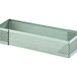 Clearance MALLARD FERRIERE Cadre à Tarte Rectangle Inox Perforé 12x4 cm H.2 cm