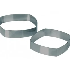 New MALLARD FERRIERE Cadre Pâtisserie Carré Bombé Inox 20 cm x H 4.5 cm Mallard Ferrière