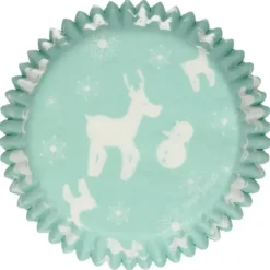 New WILTON Caissettes Cupcakes Féérie Hivernale Bleue et Blanches Funcakes (x48)
