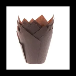 Discount HOUSE OF MARIE Caissettes Cupcakes Marron Tulipe (x36)