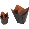 Best NORDIA Caissettes (x200) en Papier Tulipcup Brun Ø 5 cm H 9,5 cm