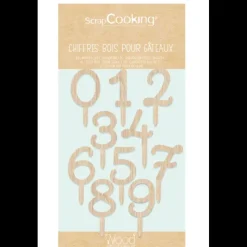 Clearance SCRAPCOOKING Cake Topper Bois Chiffres 0 à 9