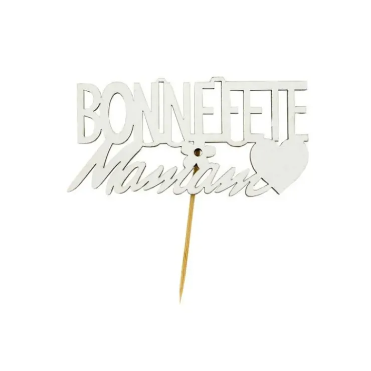 Sale PATISDECOR Cake Topper Bonne Fête Maman sur Pic (x30) Patisdécor
