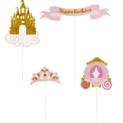 PATISDECOR Cake Topper Happy Birthday Princesse (x4) Patisdécor