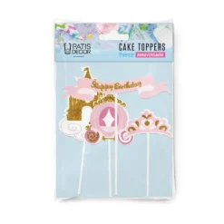 PATISDECOR Cake Topper Happy Birthday Princesse (x4) Patisdécor