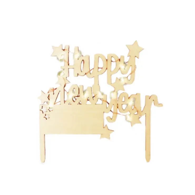 Hot SCRAPCOOKING Cake Topper Happy New Year Led