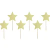 Outlet PARTYDECO Cake Toppers Étoiles Or (x6)