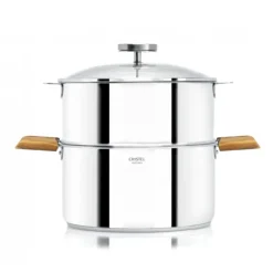 Online CRISTEL Casserole et Cuit Vapeur Inox Ø 24 cm Anses Olivier Biome