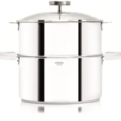 Online CRISTEL Casserole et Cuit Vapeur Inox Ø 20 cm Anses Mutine Blanc Biome