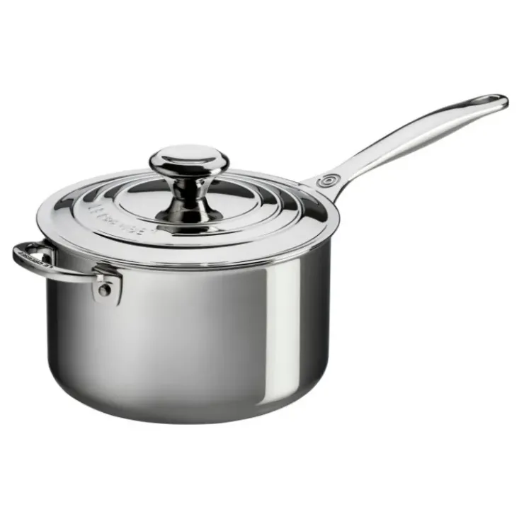 Sale LE CREUSET Casserole inox avec couvercle 16 cm Signature