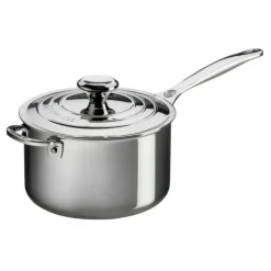 Hot LE CREUSET Casserole inox avec couvercle 18 cm Signature