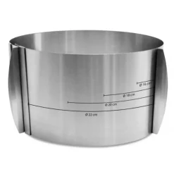 New SCRAPCOOKING Cercle à Pâtisserie Extensible Inox H 12 cm
