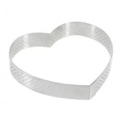 New DE BUYER Cercle perforé forme coeur ø 12 cm de L'école Valrhona par