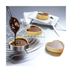 New DE BUYER Cercle perforé forme coeur ø 12 cm de L'école Valrhona par